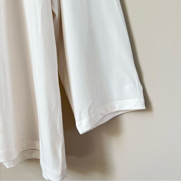 Susan Graver Off White Modern Essentials Liquid Knit Bateau Neck Top Size 4X - Picture 3 of 9